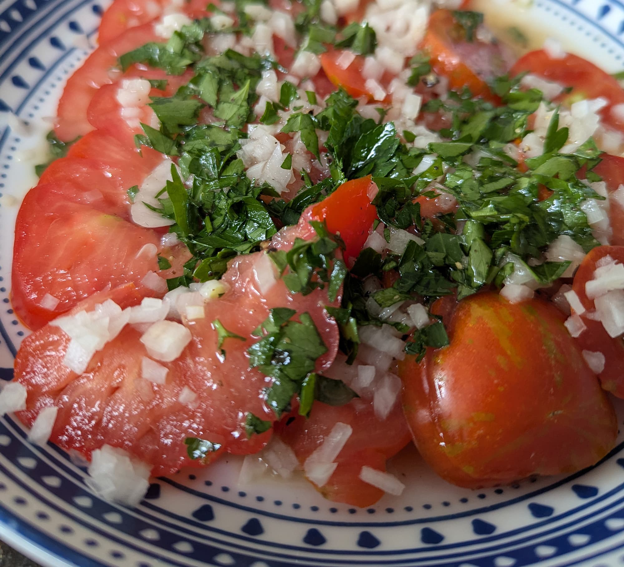 Home Grown Tomato Salad — finished dish