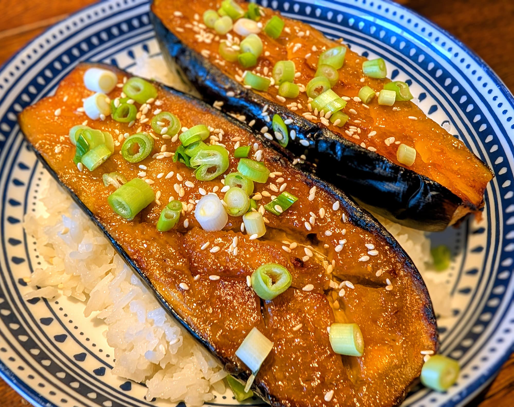 Miso-Glazed Aubergine — finished dish